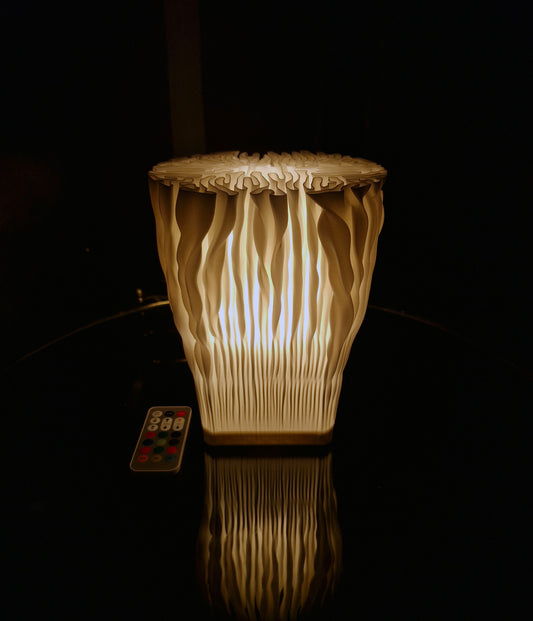 Living Geometry 3D-Printed Lamp | Smart RGB LED Lighting | Eco-Friendly Italian Artistry